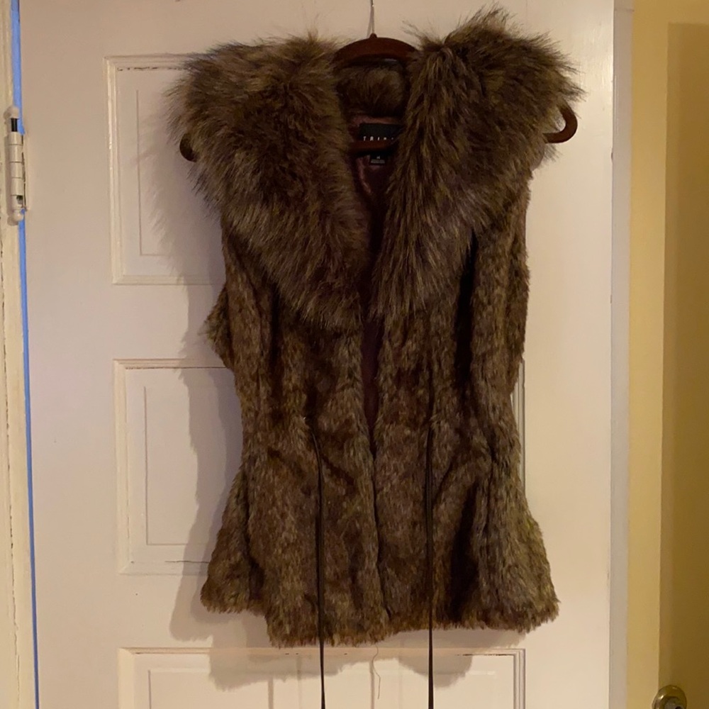 Faux fur vest